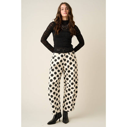 Polka Dot Barrel Jeans