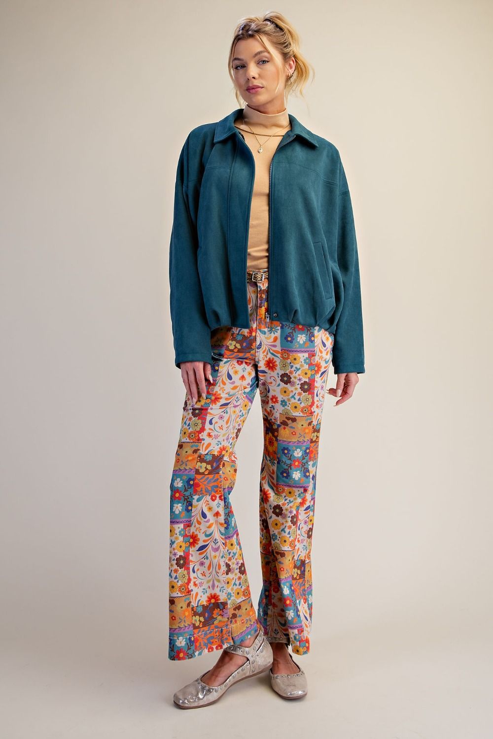 Flower Power Corduroy Flare Jeans