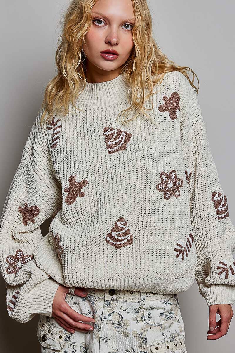 Ginger Bread Kisses Sweater Top