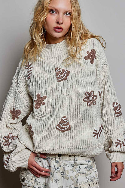 Ginger Bread Kisses Sweater Top
