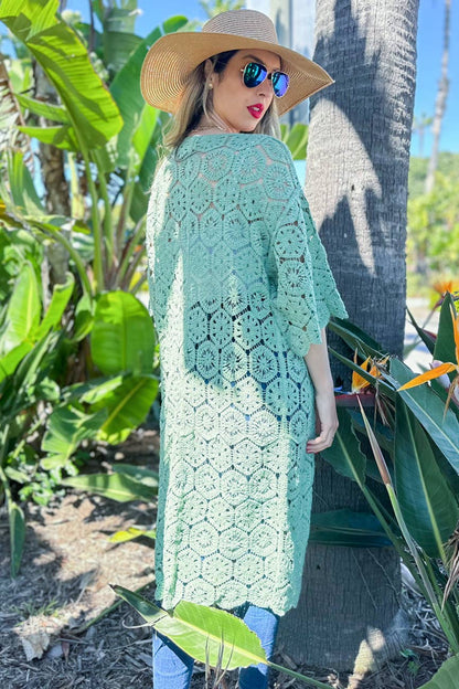 Wild Sage Crochet Kimono