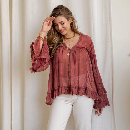 Dreamy Romance Sheer Blouse