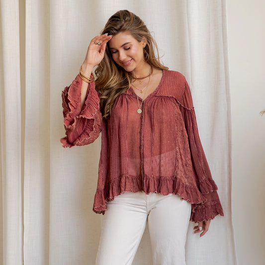 Dreamy Romance Sheer Blouse