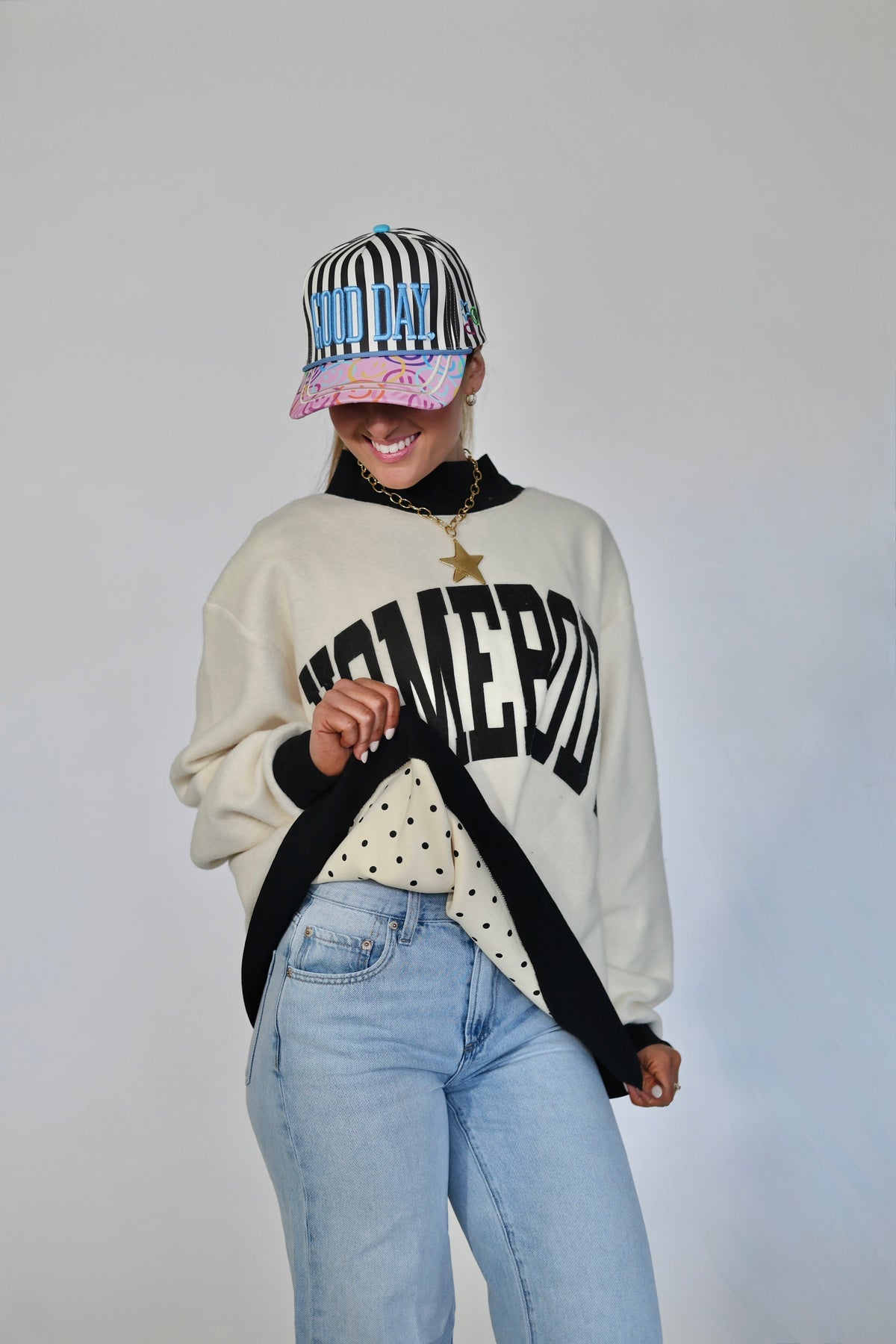 HOMEBODY Reversible Mock Neck Sweatshirt