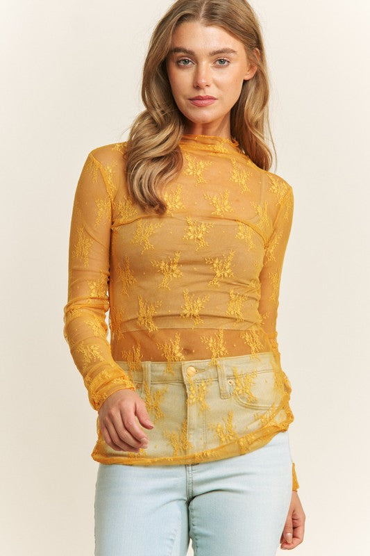 Mesh Lace Tops (With Thumbholes)