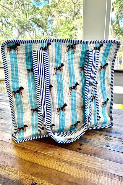 Rue in Blue Dog Tote Bag