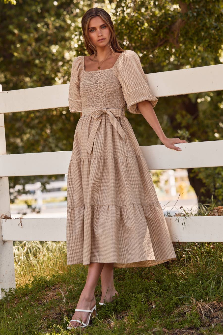 Textured Midi Dress