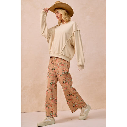 Cinnamon FLoral Denim Pants