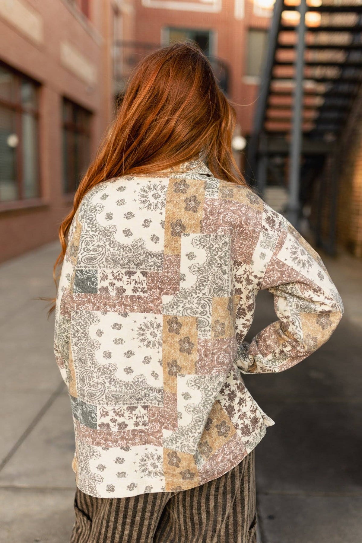 Boho Tan Denim Jacket