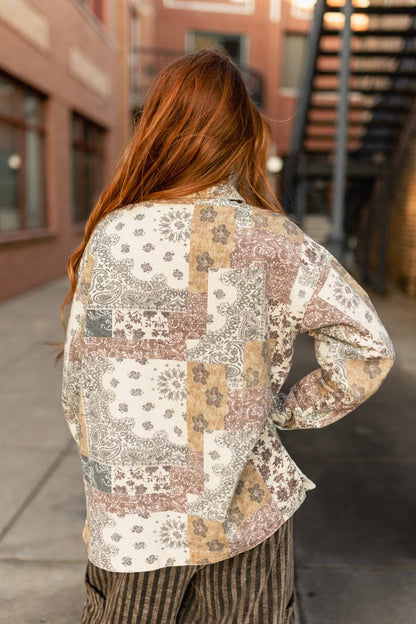 Boho Tan Denim Jacket