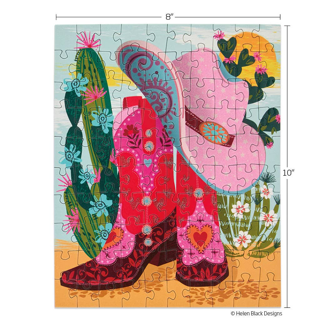 Cowgirl Essentials 100 Piece Puzzle Snax, Mother's Day Gift
