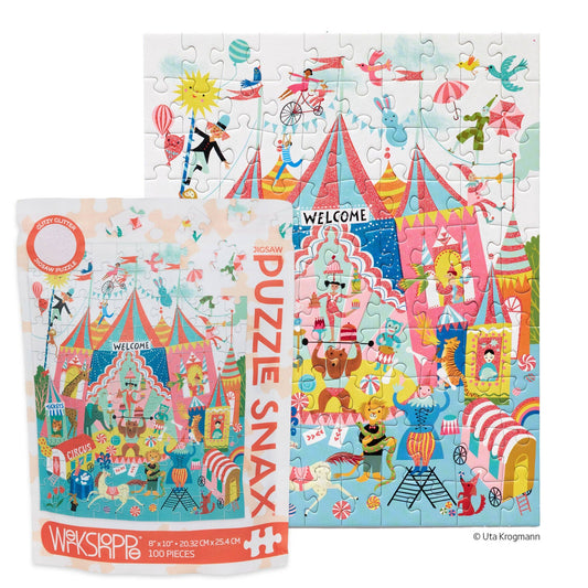 Colorful Circus 100 Piece Puzzle Snax Kids Birthday Gift