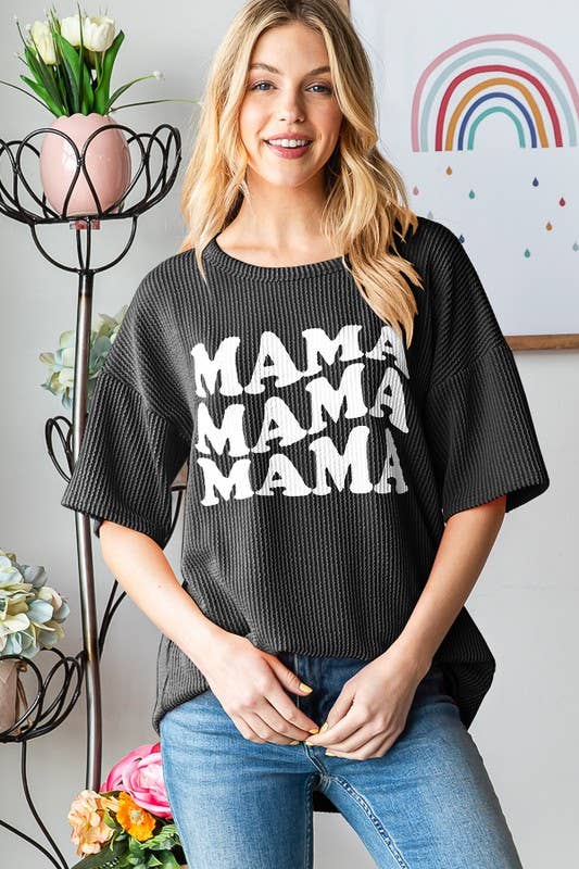 RIBBED MAMA TOP