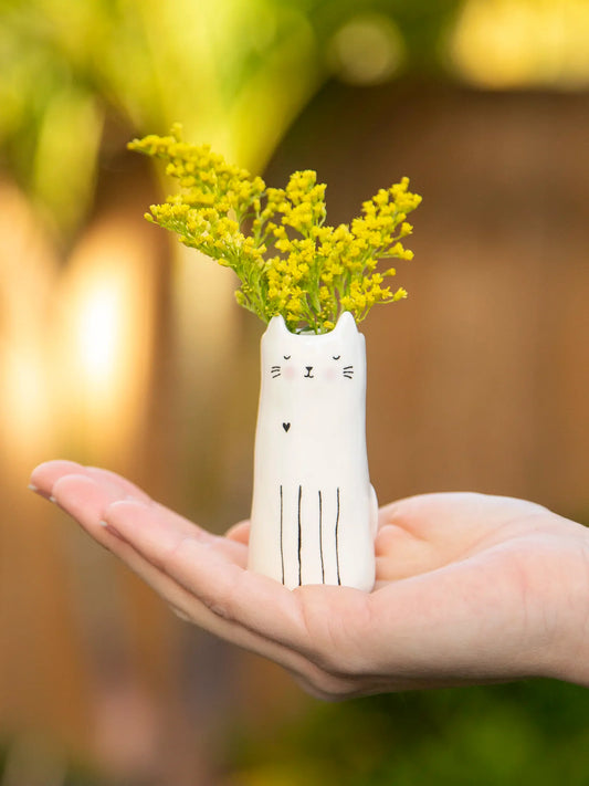 Natural Life Cat Bud Vase