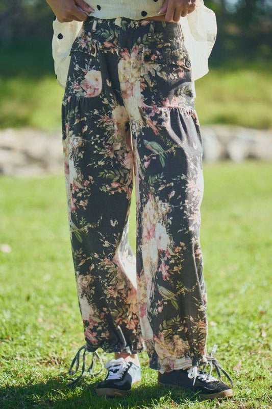 Woodland Blossom Printed Denim Jeans