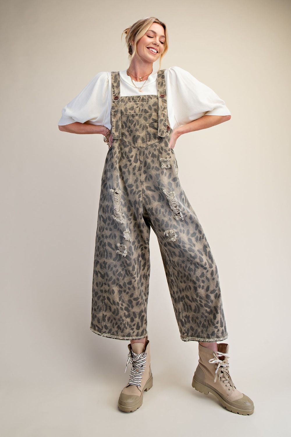 Mushroom Leopard Overalls