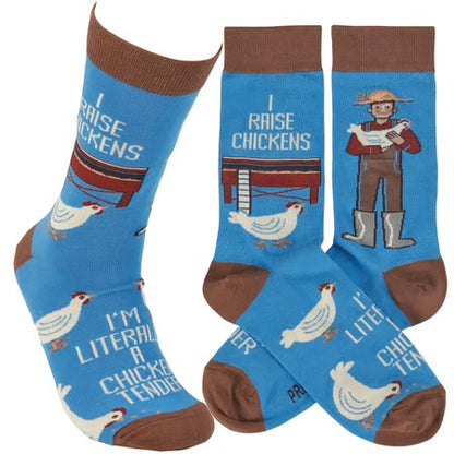 I Raise Chickens Socks