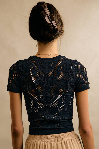 Botanical Belle Black Top