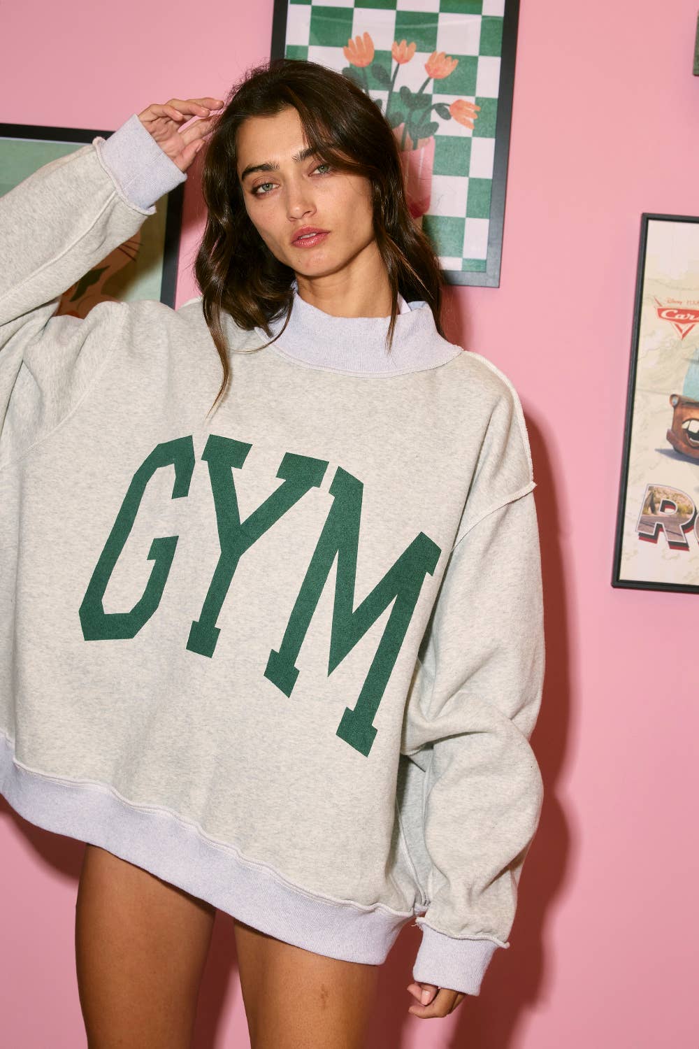 GYM & BED Reversible Mock Neck Sweatshirt