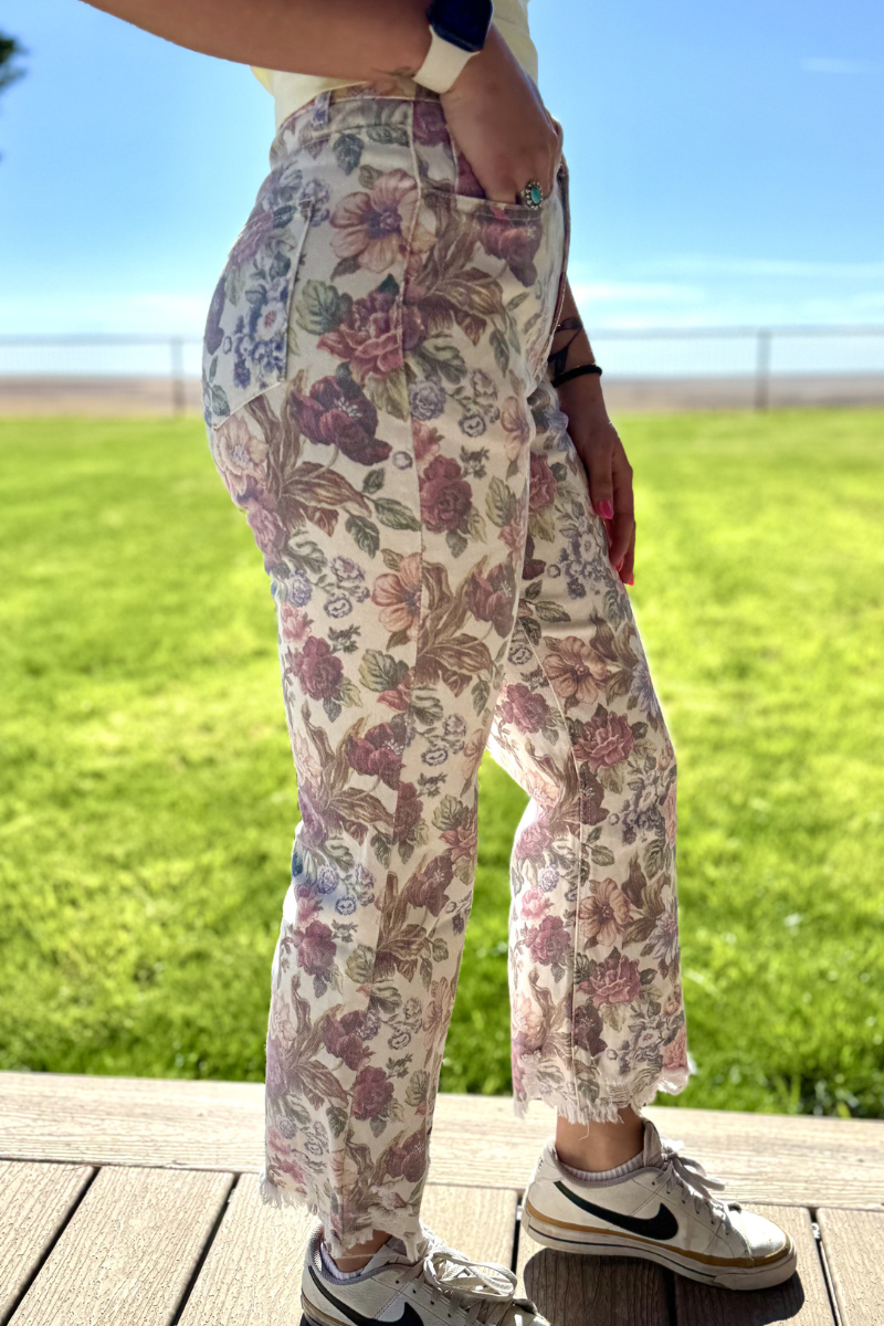 Vintage Floral Jeans