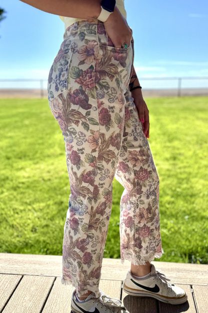 Vintage Floral Jeans