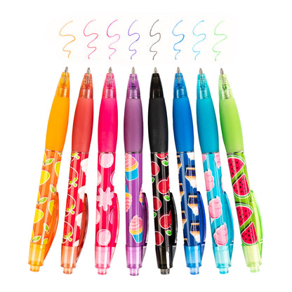 Smens: Glitter Gels - Scented Colored Gel Ink Pens - 8 Pack