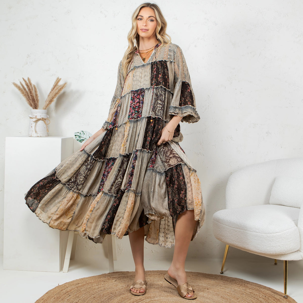 Timeless Long Patchwork Dress