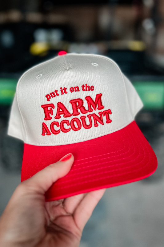 Farm Account Hat RED