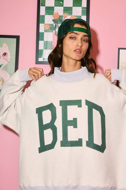 GYM & BED Reversible Mock Neck Sweatshirt