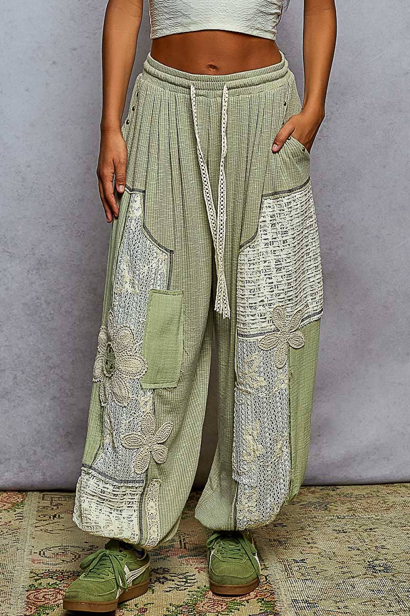 The Boho Matcha Jogger Pants