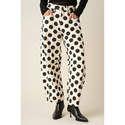 Polka Dot Barrel Jeans