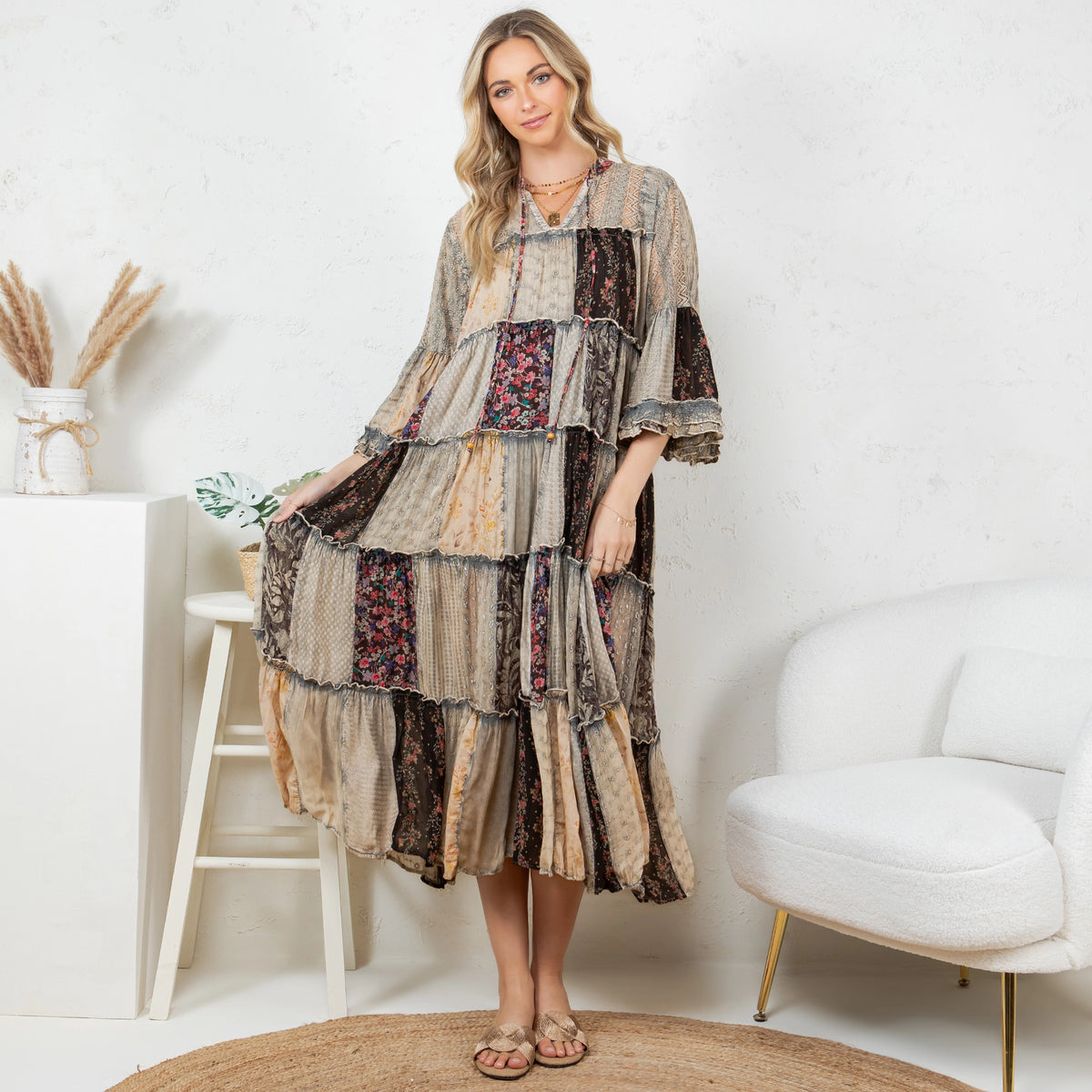 Timeless Long Patchwork Dress