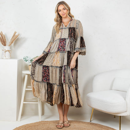 Timeless Long Patchwork Dress