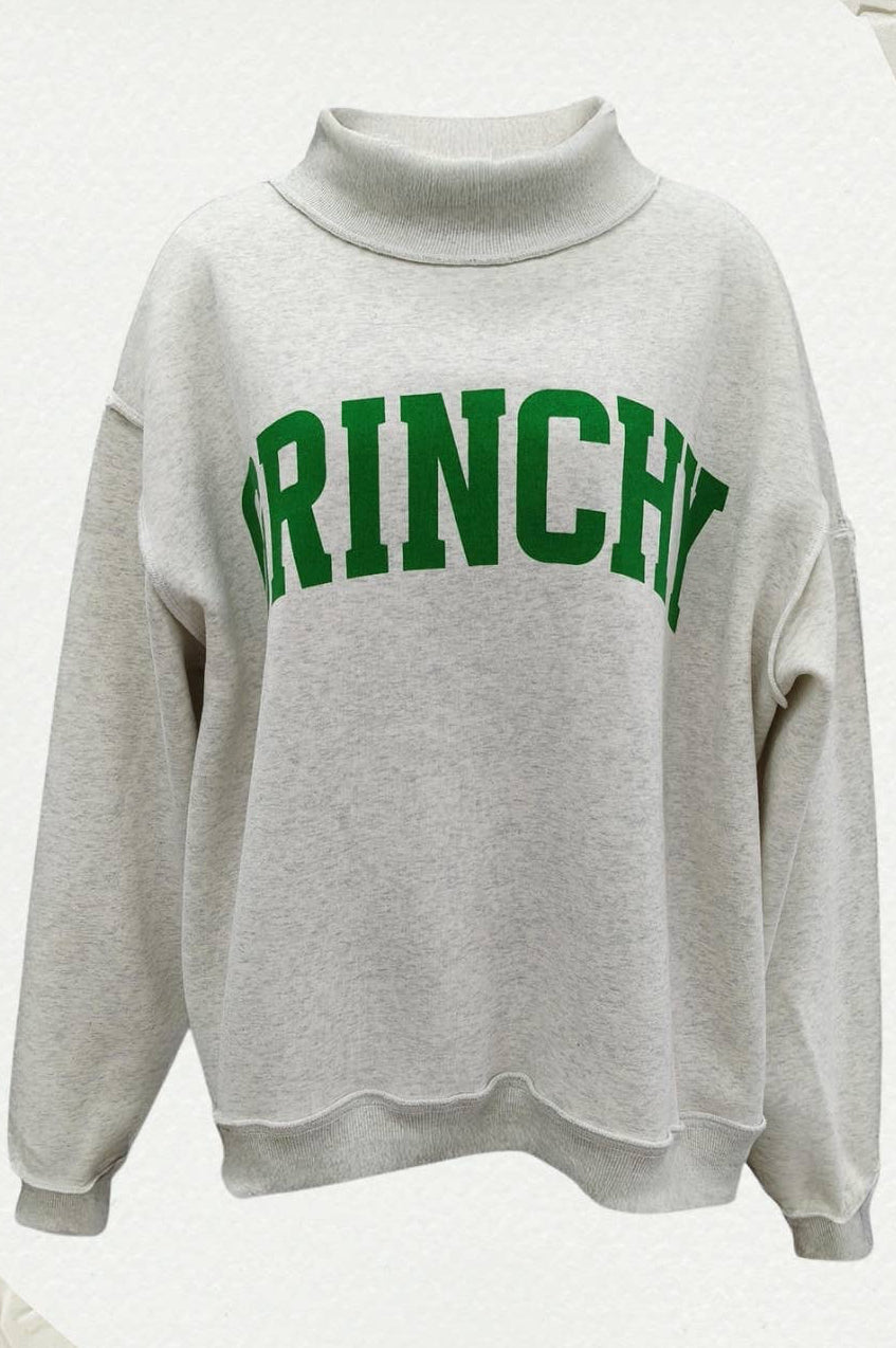 Grinchy & Merry Reversible Mockneck