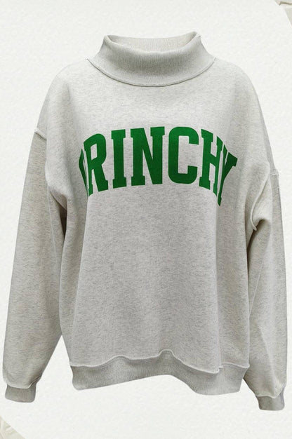 Grinchy & Merry Reversible Mockneck