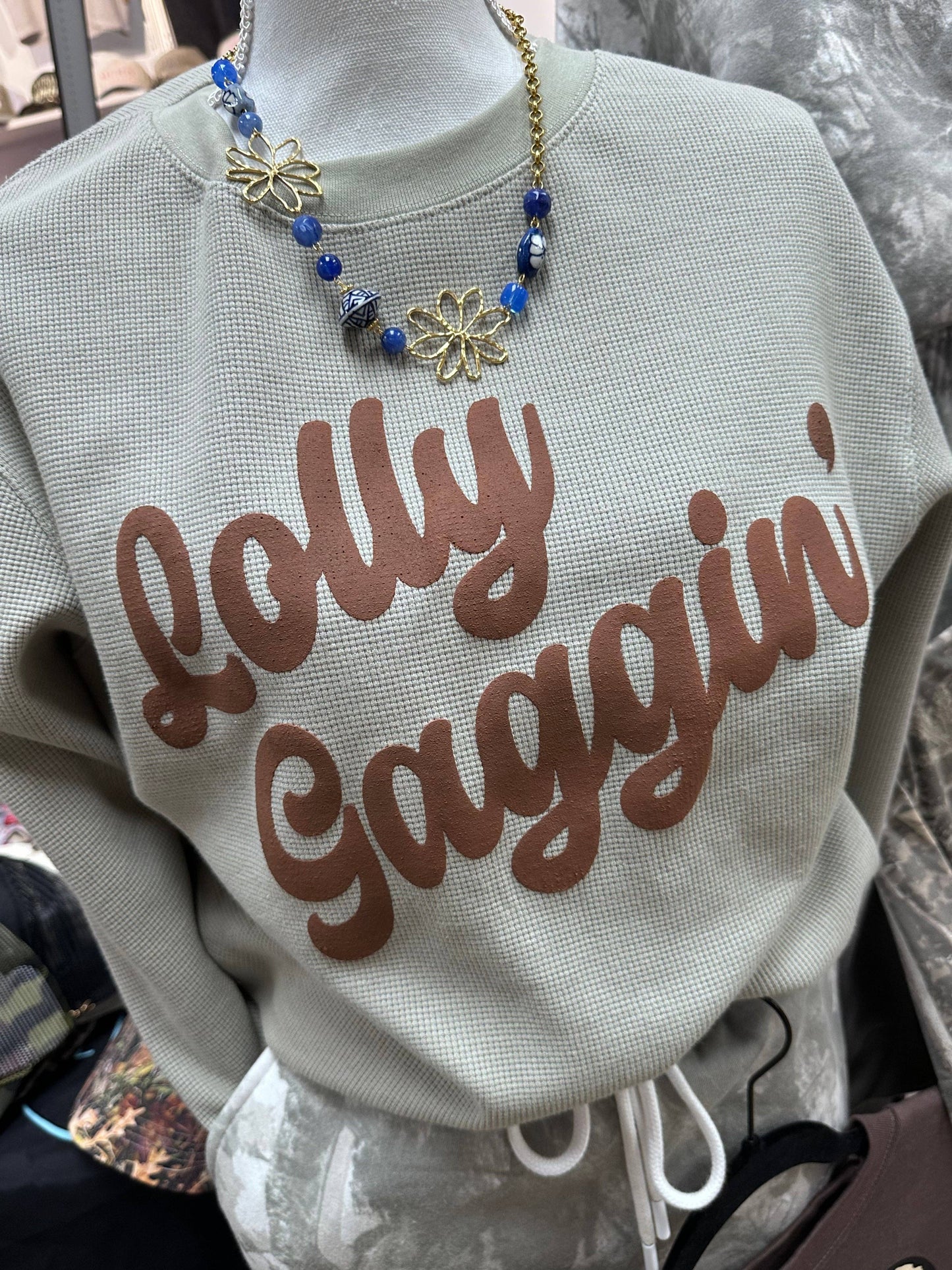 Lolly Gaggin’ Waffle Knit Sweater