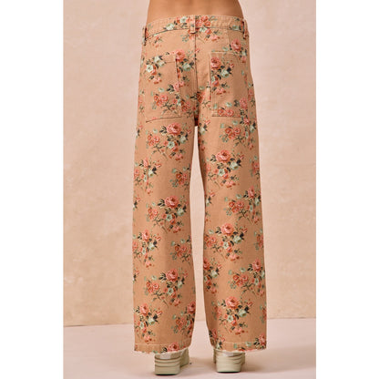 Cinnamon FLoral Denim Pants