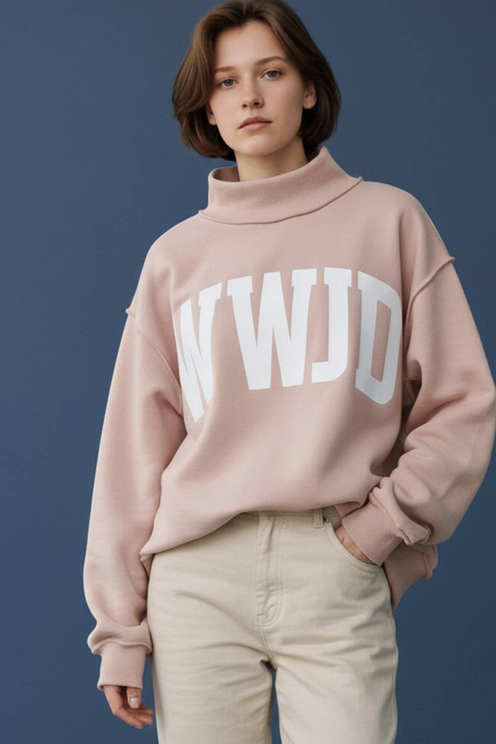 WWJD & AMEN Mock Neck Sweatshirt