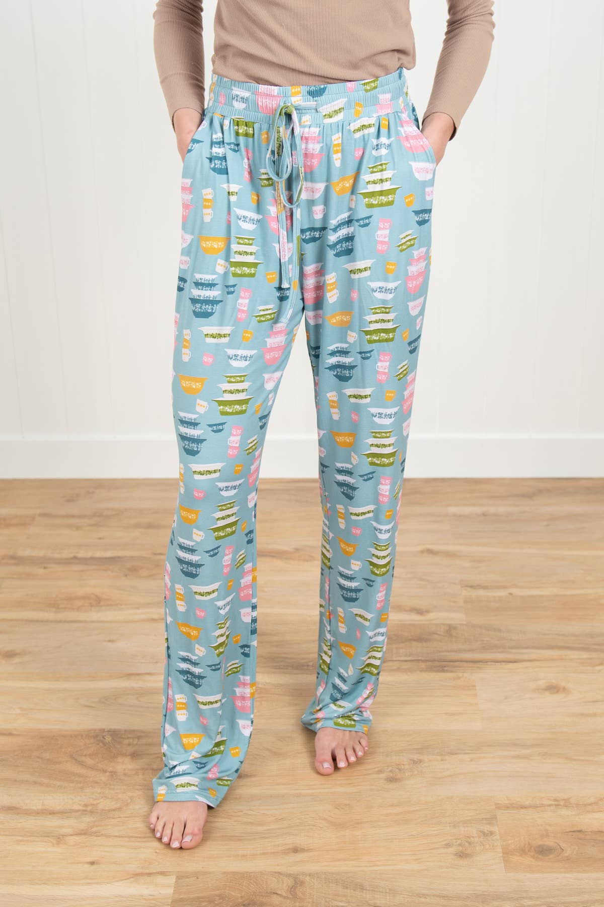 Vintage Kitchen Classic Prints Adult Bamboo Lounge Pants