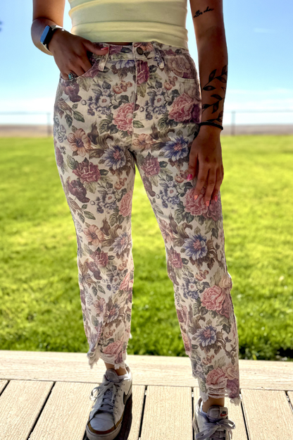 Vintage Floral Jeans