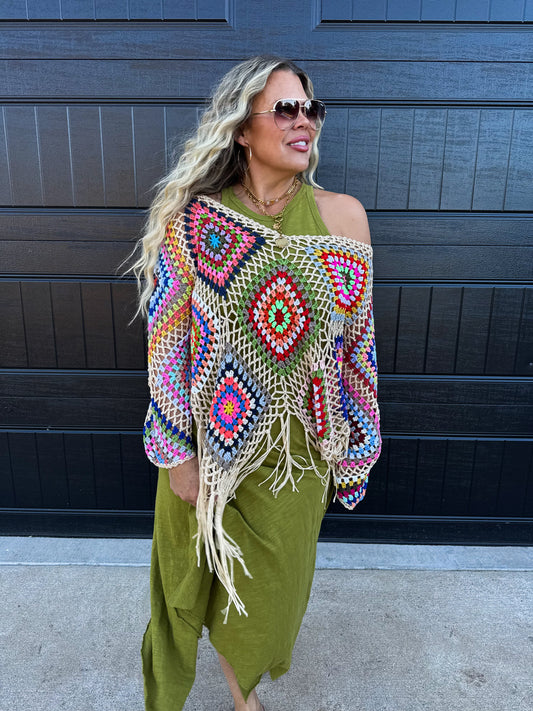 Kimmy Crochet Poncho