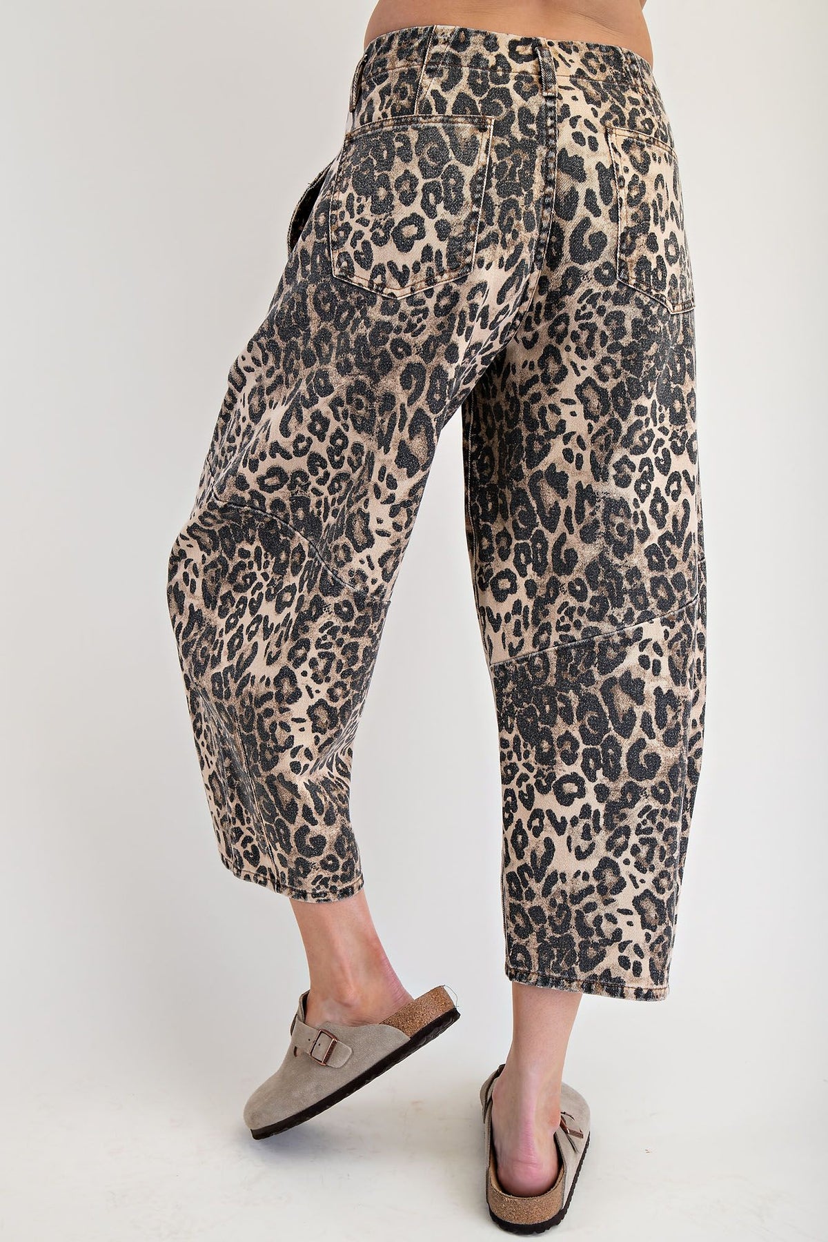 Untamed Leopard Barrel Jeans