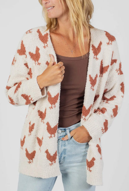 Chicken Cloud Cardigan-Reversible