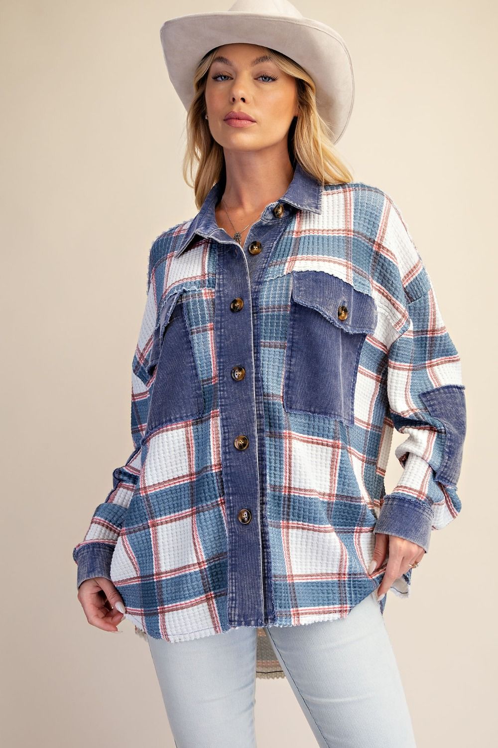 Plaid To Be Here Shacket