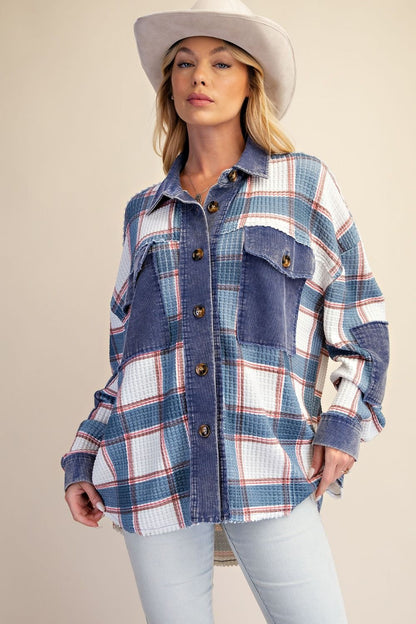 Plaid To Be Here Shacket