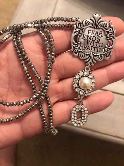 Fear Ends With Faith Necklace