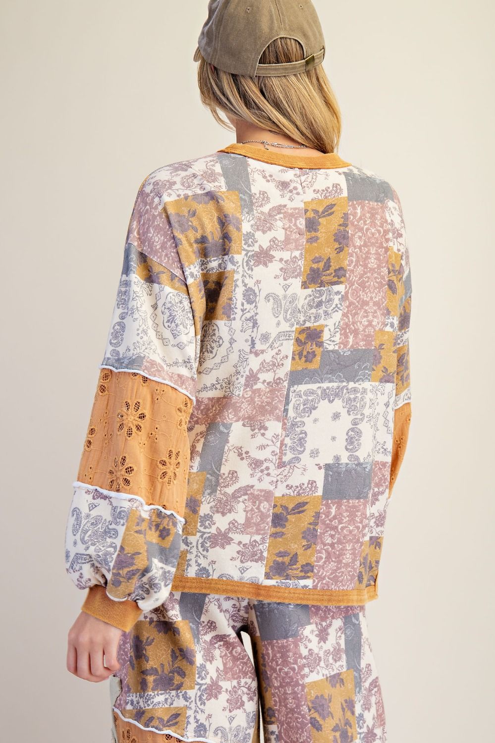 Mustard Memories Patchwork Pullover