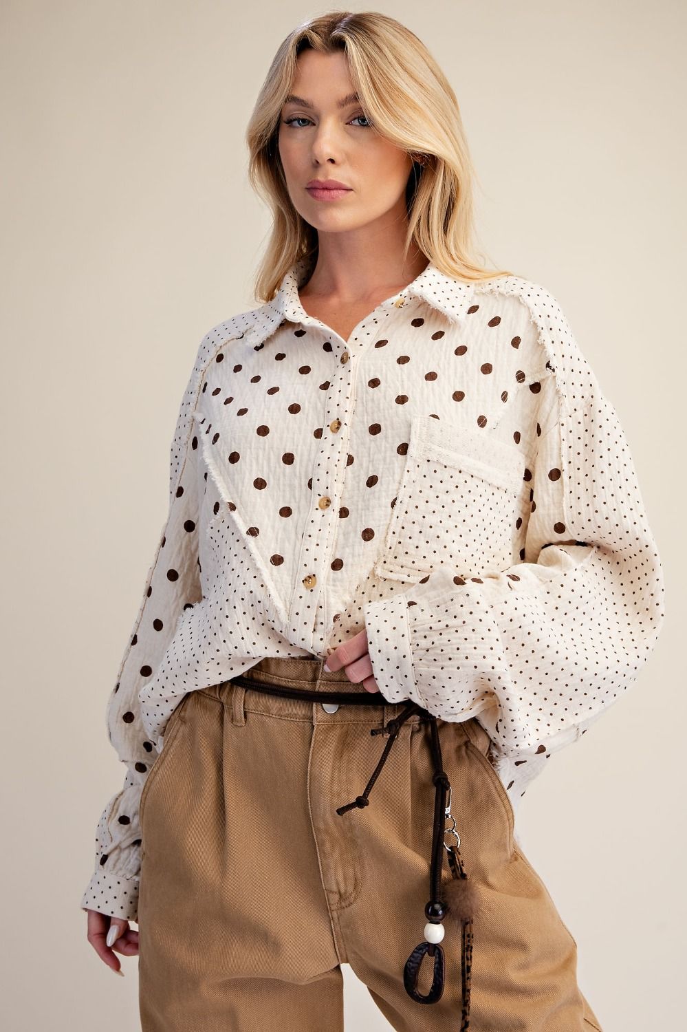 Dot Your Average Button Down Top