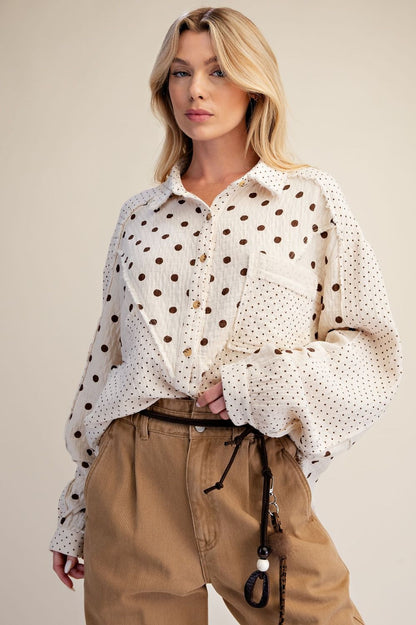 Dot Your Average Button Down Top