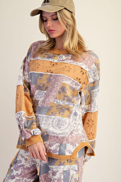 Mustard Memories Patchwork Pullover
